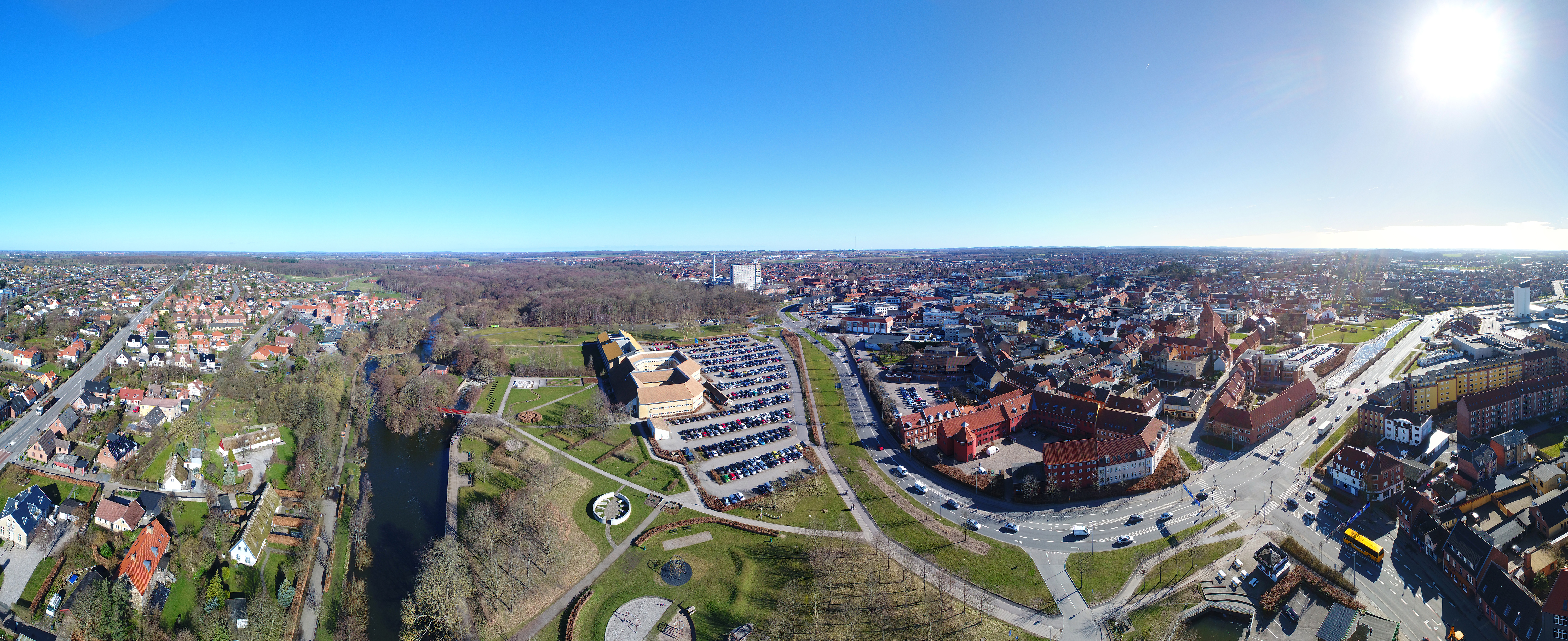Panoramabillede over Næstved by